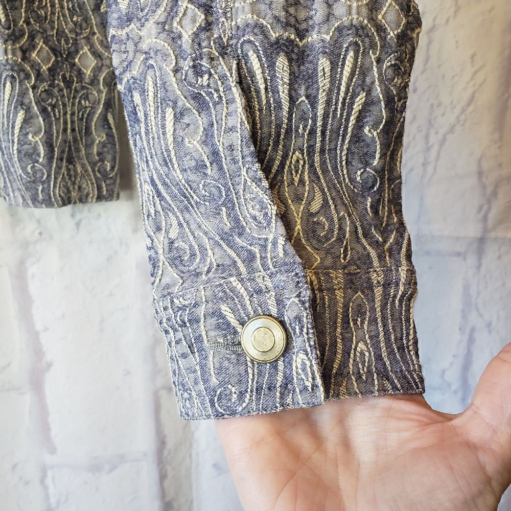 COLDWATER CREEK Button Front Jacket Embroidered Design - Picture 6 of 7